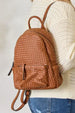  PU Leather Woven Backpack Bazaarbey