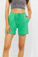   Too Good Full Size Ribbed Shorts in Green Trendsi