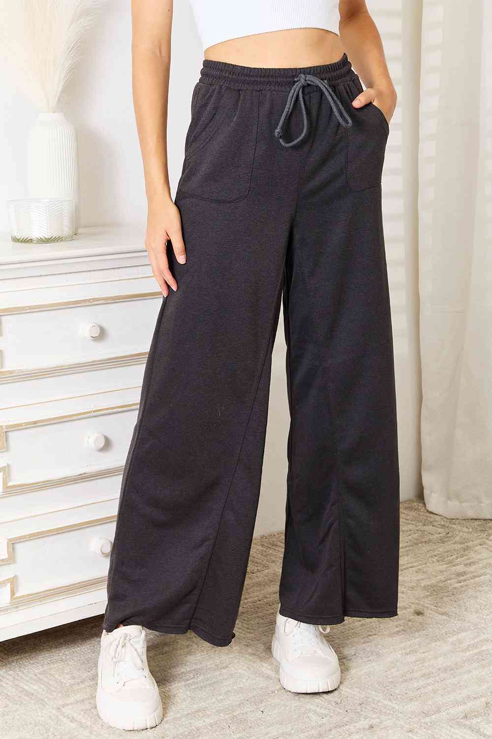  Wide Leg Pocketed Pants Bazaarbey