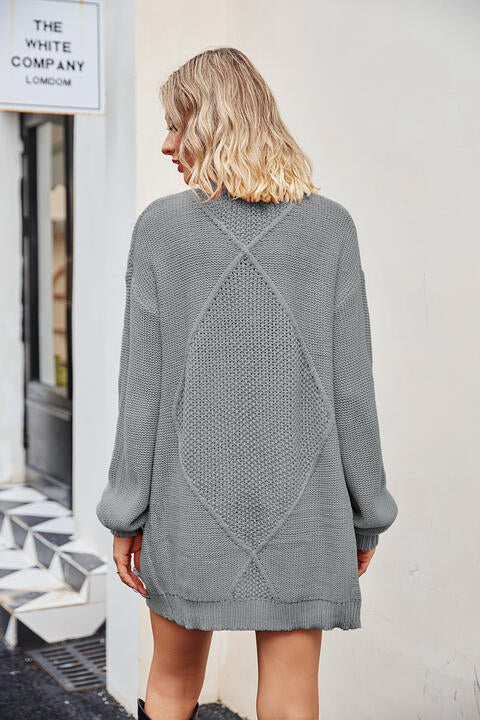 Open Front Cardigan with Pockets Trendsi