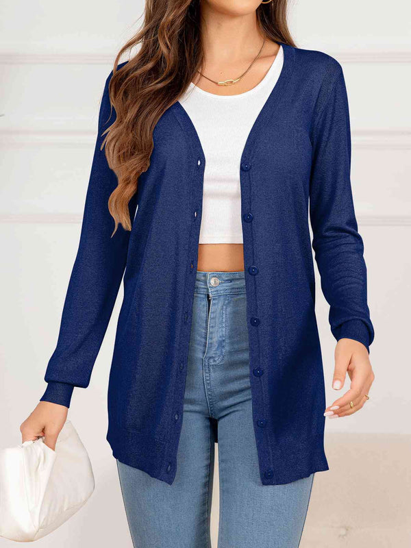 Button Down Slit  Cardigan Bazaarbey