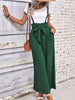 Tie Belt Wide Leg Overalls Bazaarbey