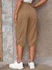 Full Size Roll-Tab Capris Pants Bazaarbey