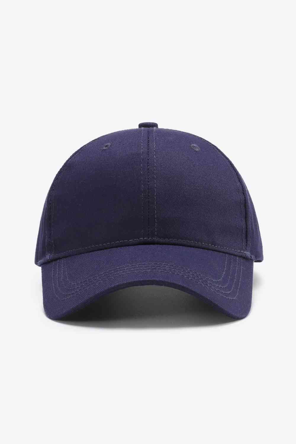 Plain Adjustable Cotton Baseball Cap Trendsi