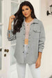 Snap Down Collared Jacket Trendsi