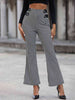 Houndstooth High Waist Flare Pants Bazaarbey