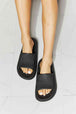 MMShoes Arms Around Me Open Toe Slide in Black Trendsi