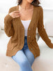 BazaarBey Button Down Cable-Knit Cardigan Bazaarbey