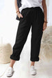  Waist Pull-On Pants with Pockets Bazaarbey