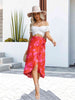 Floral Tied Ruffled Skirt Trendsi