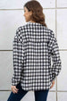 Plaid Dropped Shoulder Shirt Jacket Trendsi