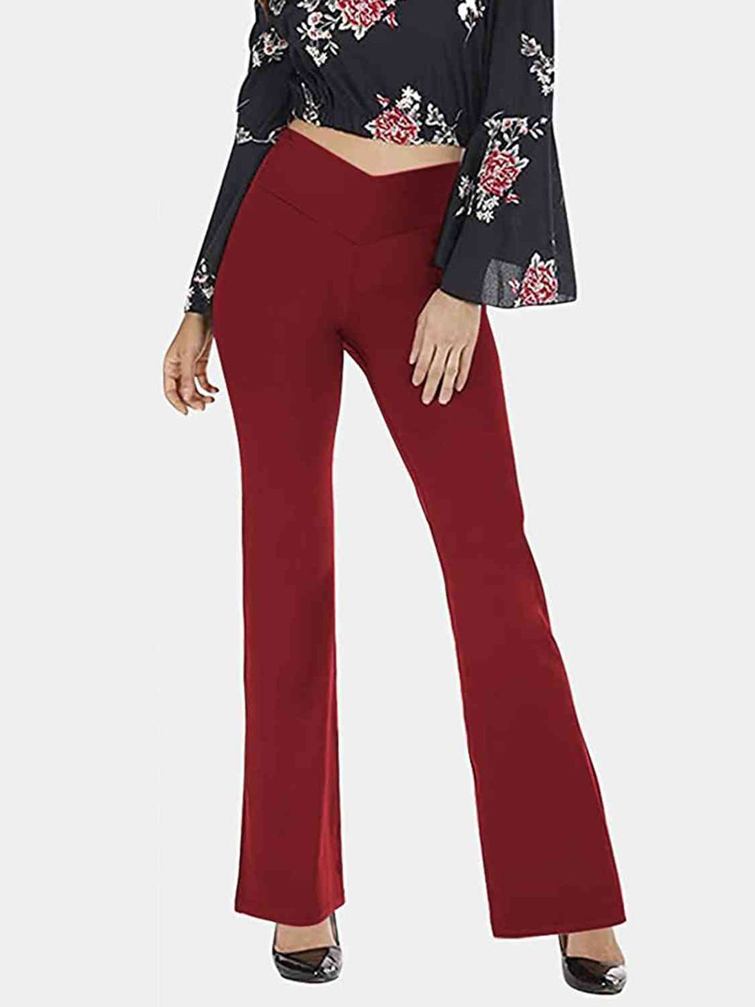 V-Waist Bootcut Long Pants Bazaarbey