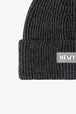 NEWYORK Patch Rib-Knit Cuffed Beanie Trendsi