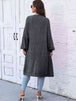 Open Front Longline Cardigan with Pockets Trendsi