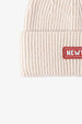 NEWYORK Patch Rib-Knit Cuffed Beanie Trendsi