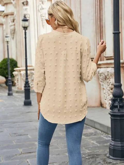  Notched Neck Blouse Bazaarbey