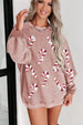  Candy Cane Round Neck Sweatshirt Bazaarbey