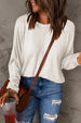 Seam Detail Round Neck Long Sleeve Top Trendsi