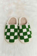 dy Checkered Print Plush Slide Slippers Trendsi