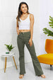  Clementine  High-Rise Bootcut Jeans in Olive Bazaarbey