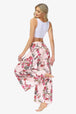 Floral Tie-Waist Tiered Culottes Bazaarbey