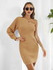 One-Shoulder Mini Sweater Dress Bazaarbey