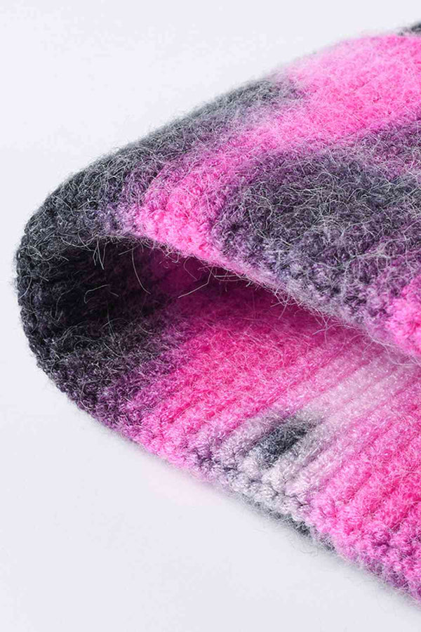 Tie-Dye Cuffed Knit Beanie Trendsi