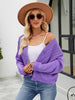  Button Front Long Sleeve Cardigan Trendsi