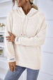 Drawstring Long Sleeve Hooded Sweater Bazaarbey