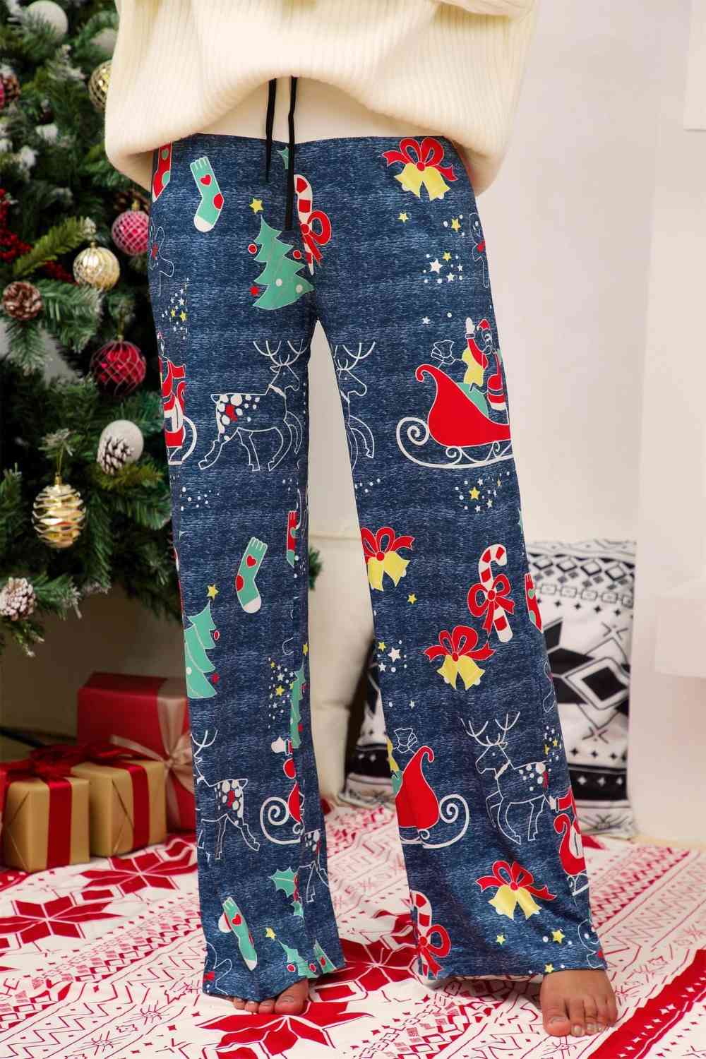 Christmas Straight Leg Pants Bazaarbey