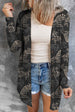 Tiger Print Button Up Long Sleeve Cardigan Trendsi