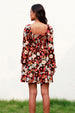 Floral Smocked Balloon Sleeve Tiered Dress -BazaarBey - www.shopbazaarbey.com