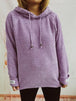 Drawstring Long Sleeve  Hooded Sweater Bazaarbey