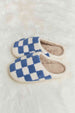 dy Checkered Print Plush Slide Slippers Trendsi