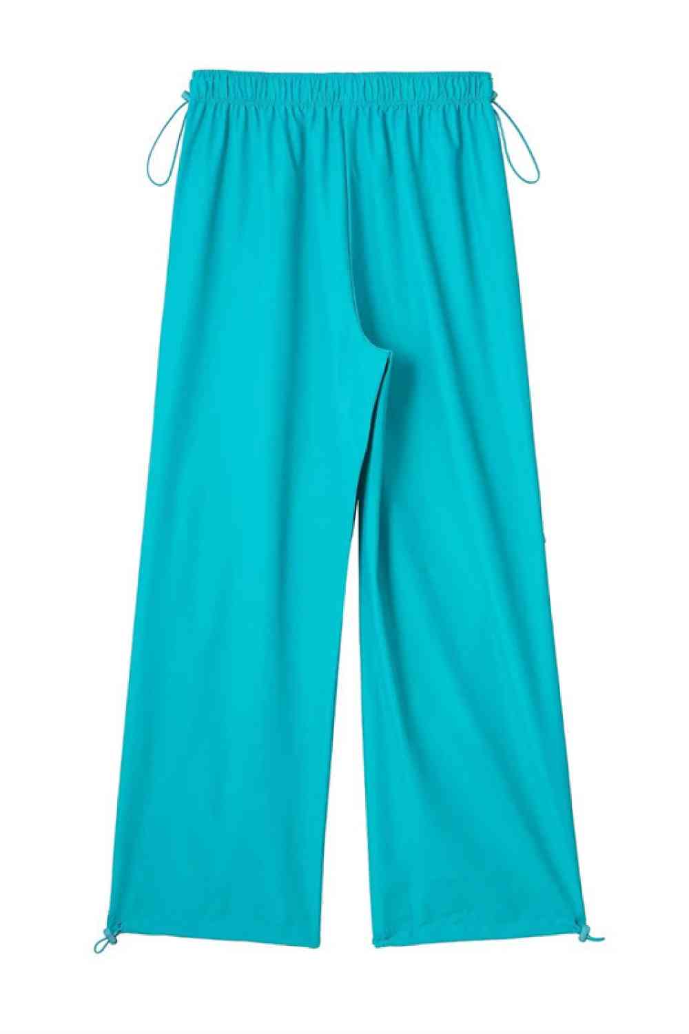 Drawstring Waist Pants with Pockets Bazaarbey