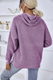 Drawstring Long Sleeve Hooded Sweater Bazaarbey