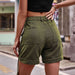 High Waist Denim Cargo Shorts Bazaarbey