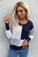  Ribbed Trim Round Neck Knit Pullover Trendsi