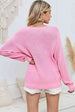 V-Neck Long Sleeve Knit Top Trendsi